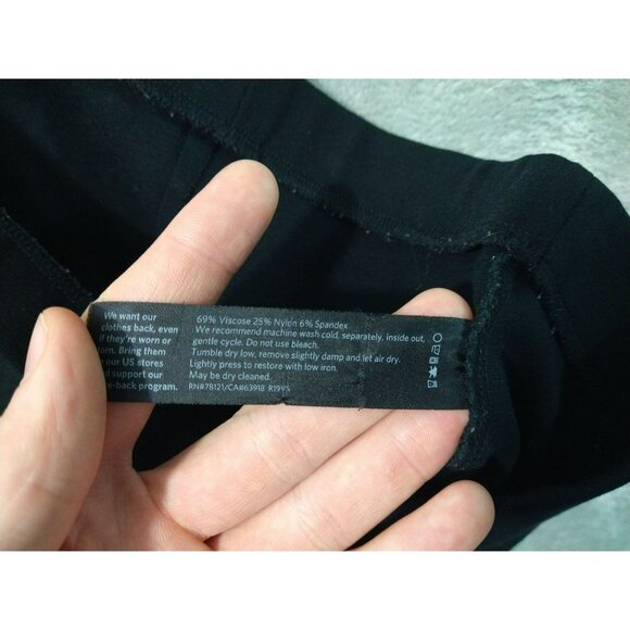 Eileen Fisher Pants Womens Large Petite Black Viscose Jersey Slouchy Tapered - Picture 8 of 9